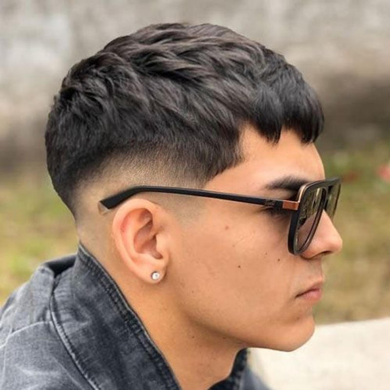 Taper Fade Haircut Fluffy Edgar Cut
