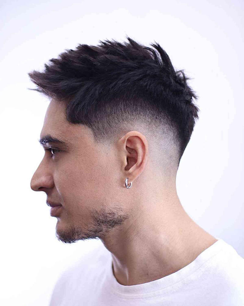 Mid Taper Fade Straight Hair