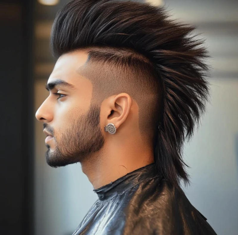 Straight Hair Wolf Cut Men 