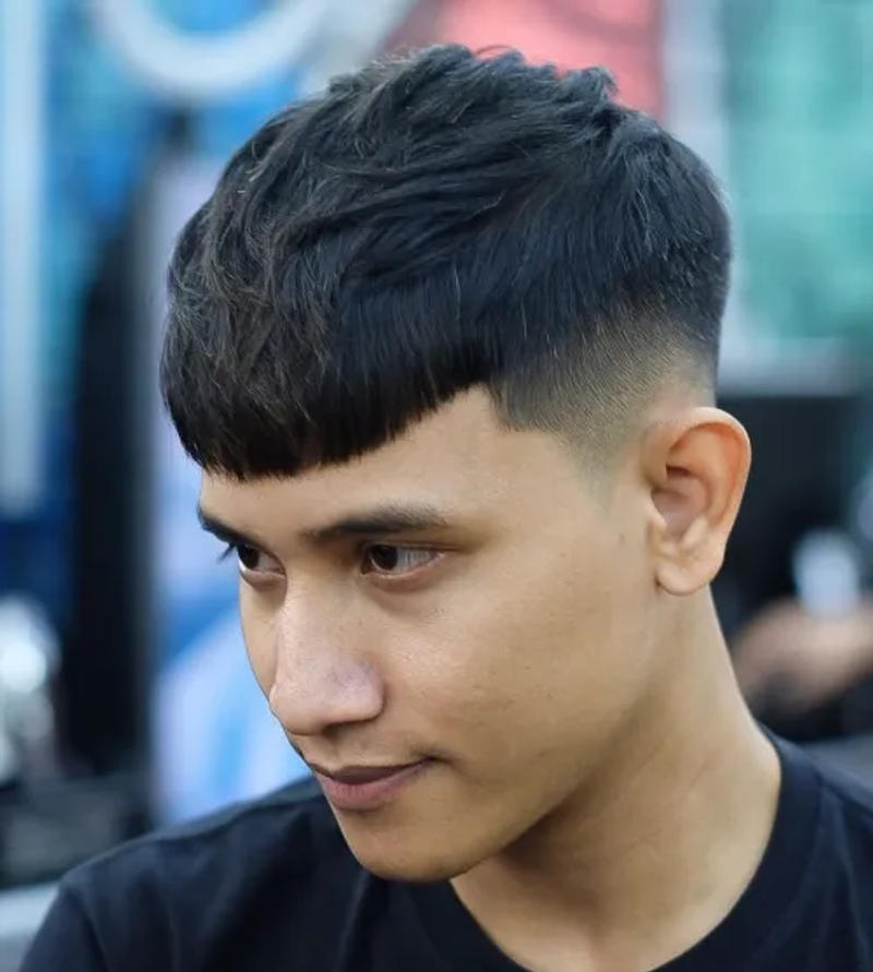 Taper Fade Haircut Fluffy Edgar Cut