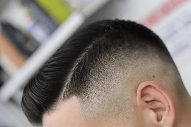 High Taper Fade Straight Hair