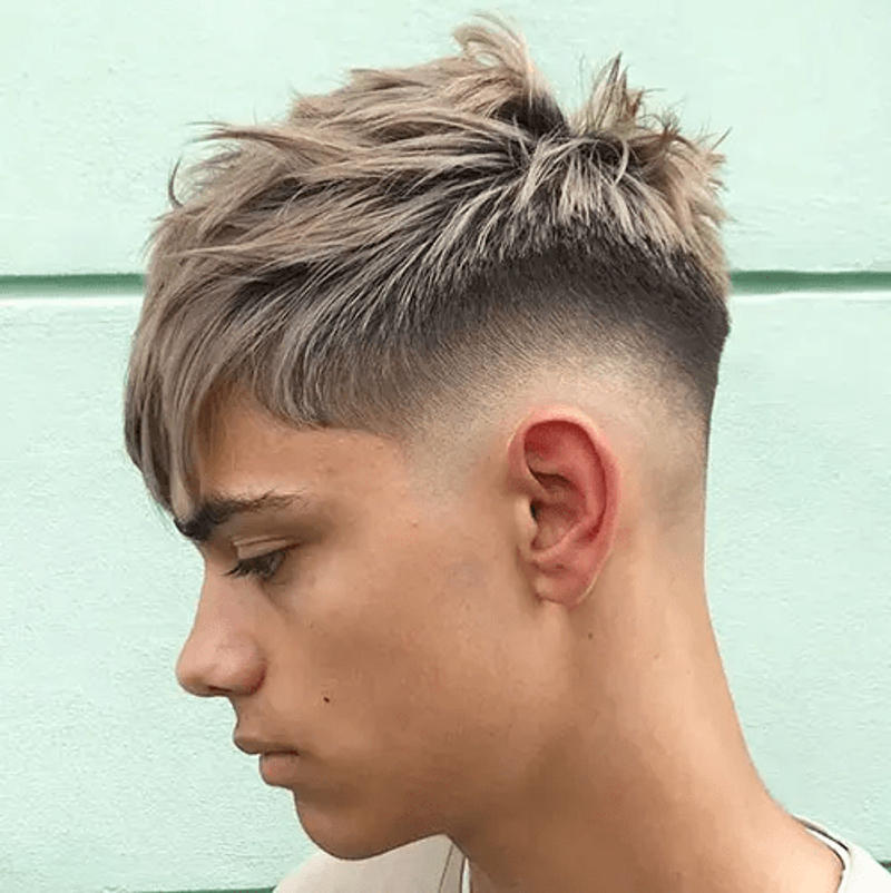High Taper Fade with Textured Fringe