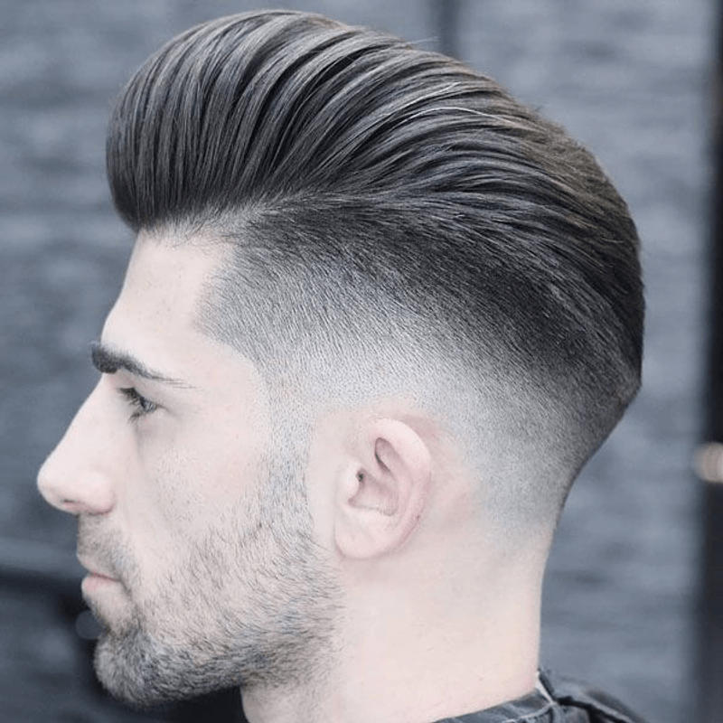 High Taper Fade Straight Hair