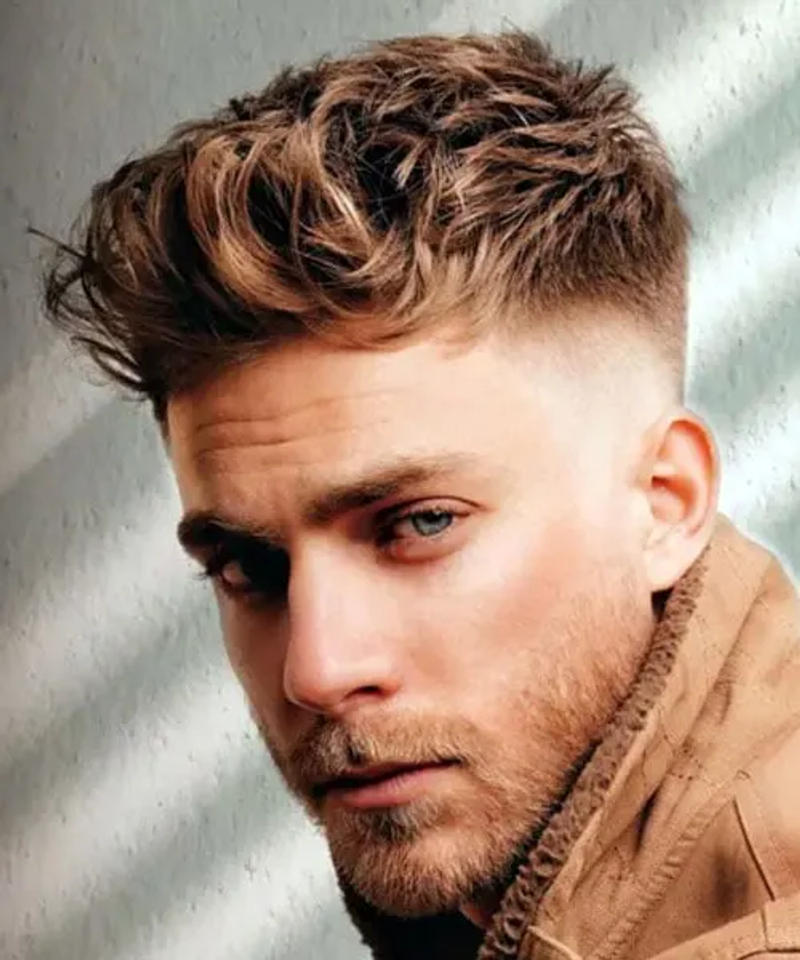 Taper Fade Wavy Hair