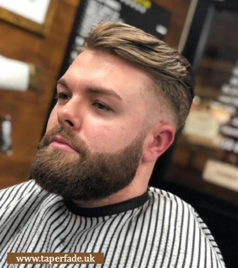 Mid Taper Fade Straight Hair