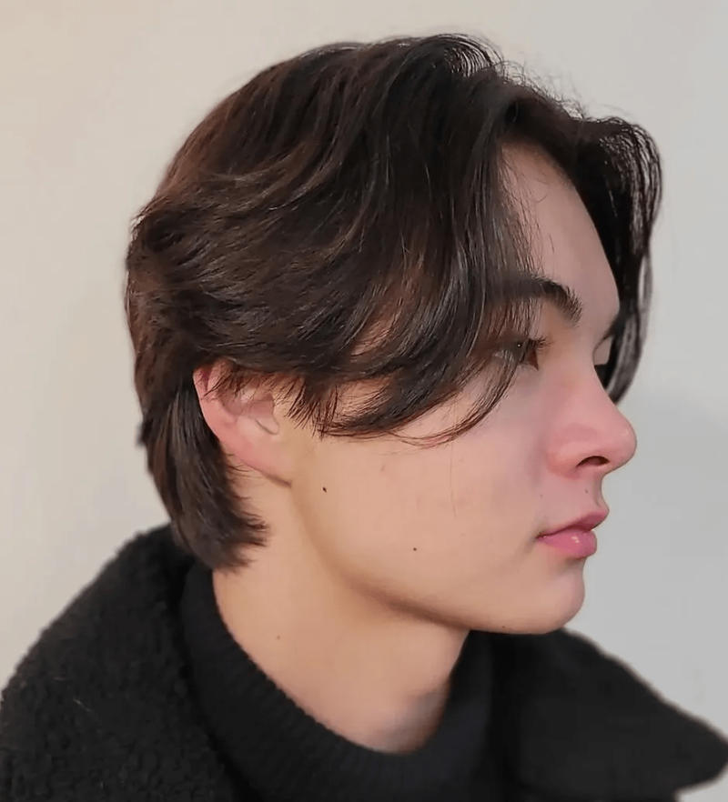 Low Taper Fade Middle Part