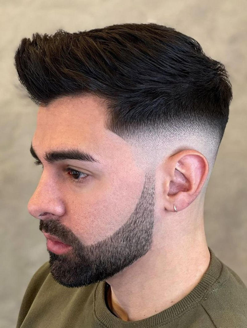 Mid Taper Fade Straight Hair