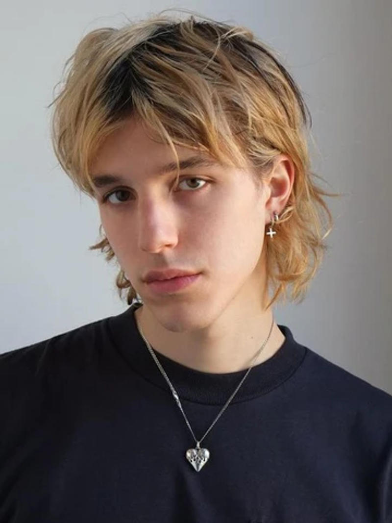 Straight Hair Wolf Cut Men 