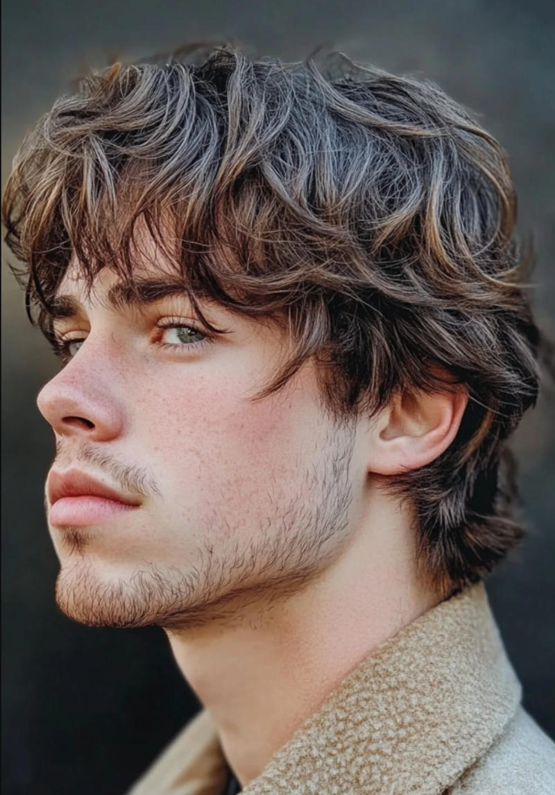 Textured Wolf Cut Men