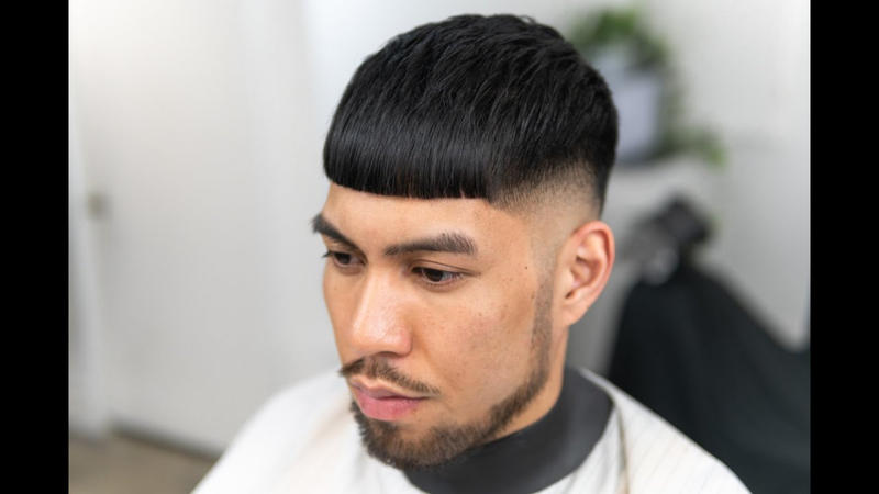 Mid Taper Fade Straight Hair