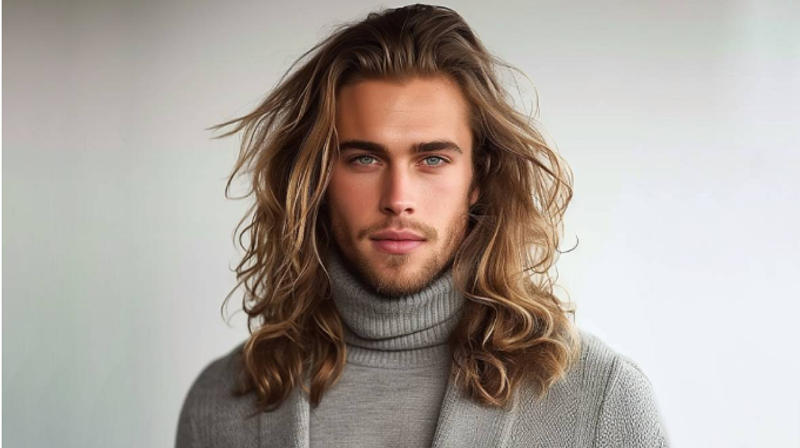 Wolf Cut Men Long