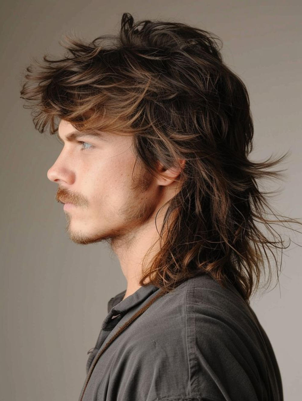 Layered Wolf Cut Men