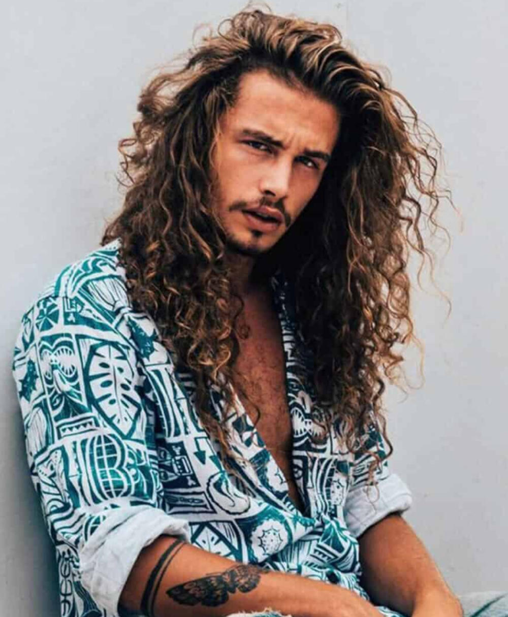 Wolf Cut Men Long
