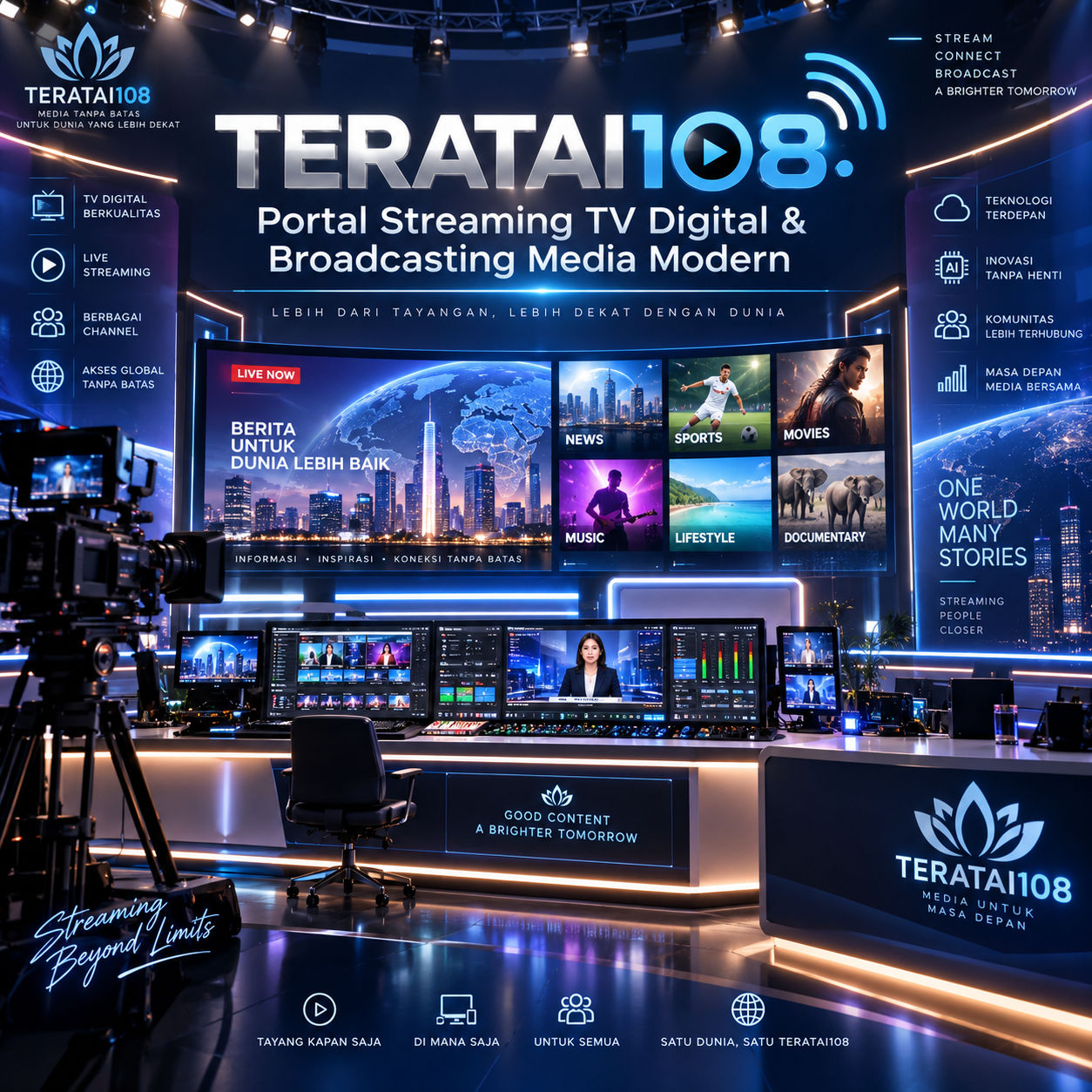 TERATAI108 Digital TV Streaming Banner