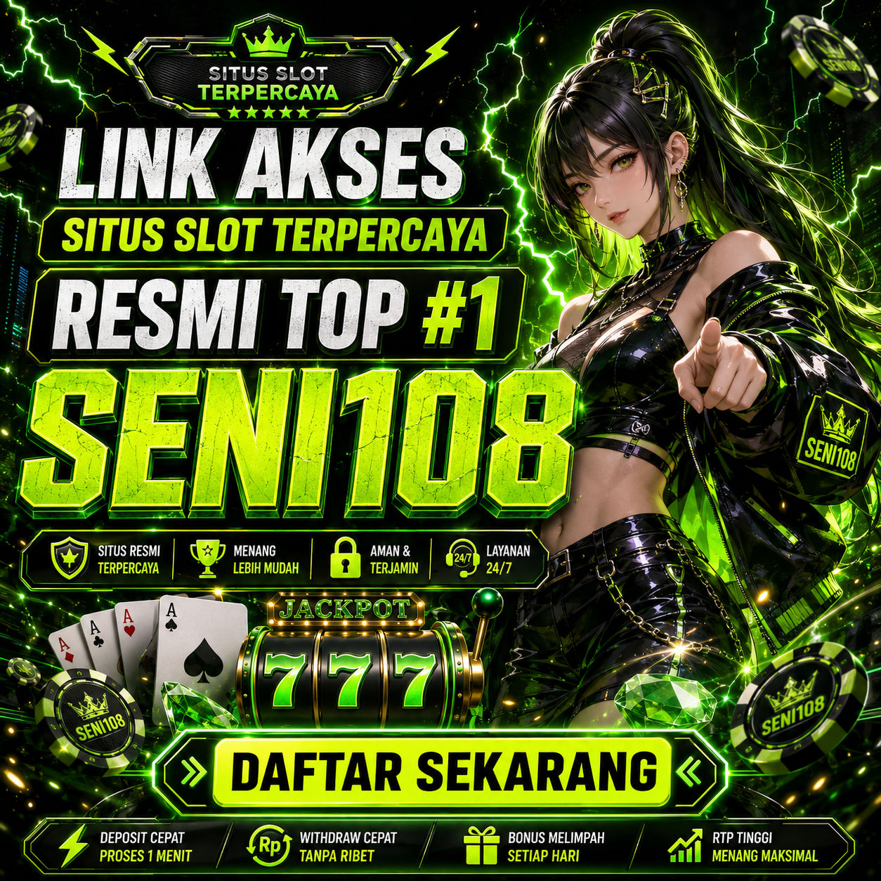 Thumbnail 1 of 3, Poster, SENI108 ^^ Login Akses Situs Online Resmi Bonus New Member 30% Terbaik designed and sold by SENI108.