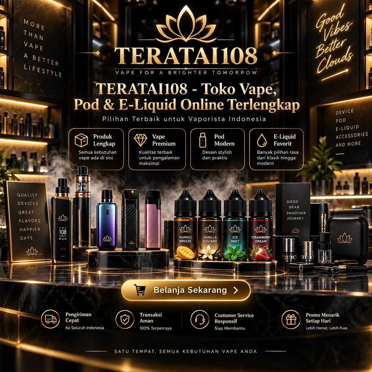 TERATAI108 - Toko Vape, Pod & E-Liquid Online Terlengkap 
