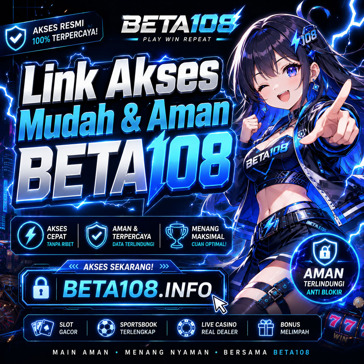 Thumbnail 1 of 3, Poster, BETA108 ^^ Bonus Cashback Setiap Minggu Dengan Bantuan Live Chat 24 Jam Nonstop designed and sold by BETA108.