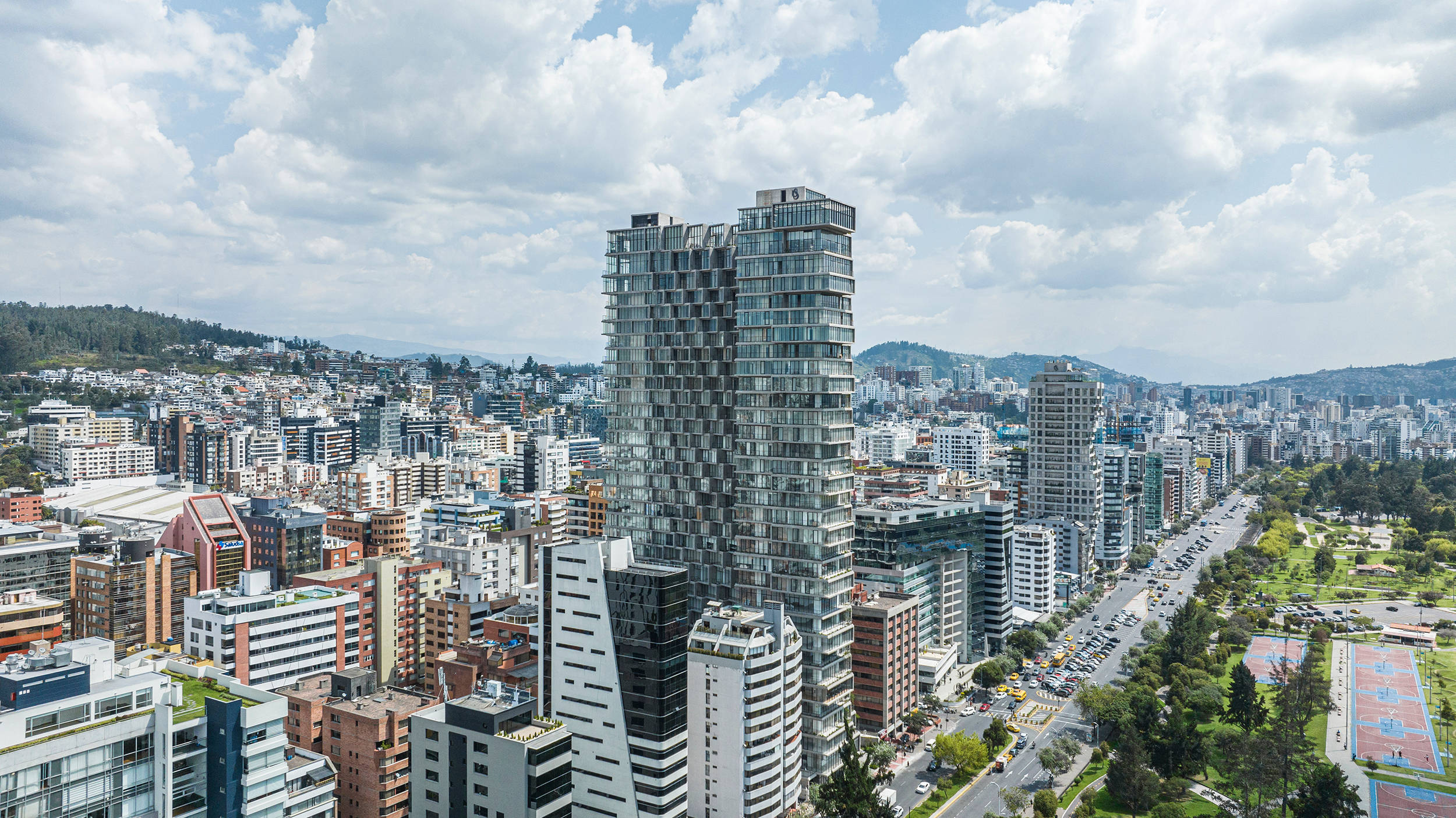 BIG completes Iqon high-rise in Quito with pixelated facade