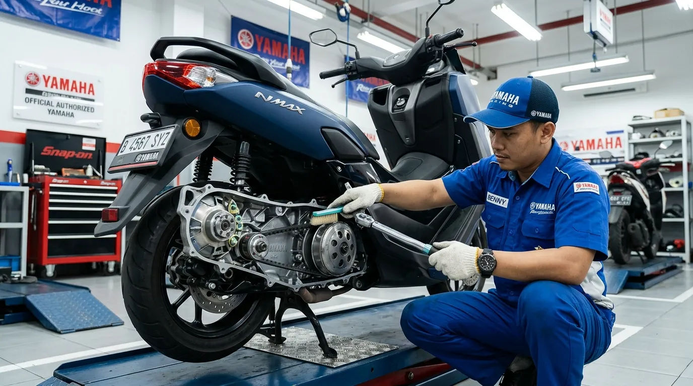 Estimasi pengerjaan servis CVT motor di bengkel resmi untuk menghilangkan gejala gredek