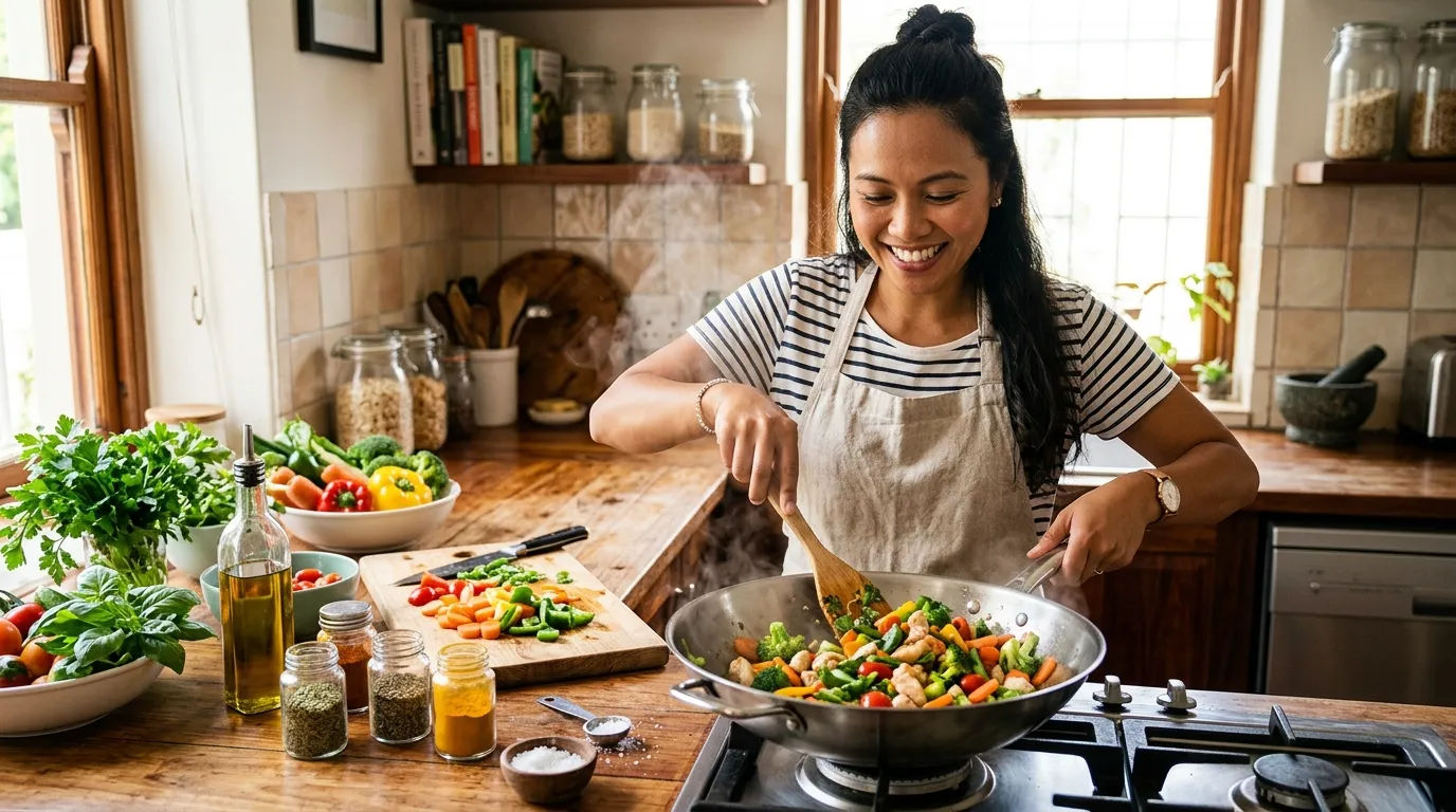 Persiapan makanan sehat di rumah