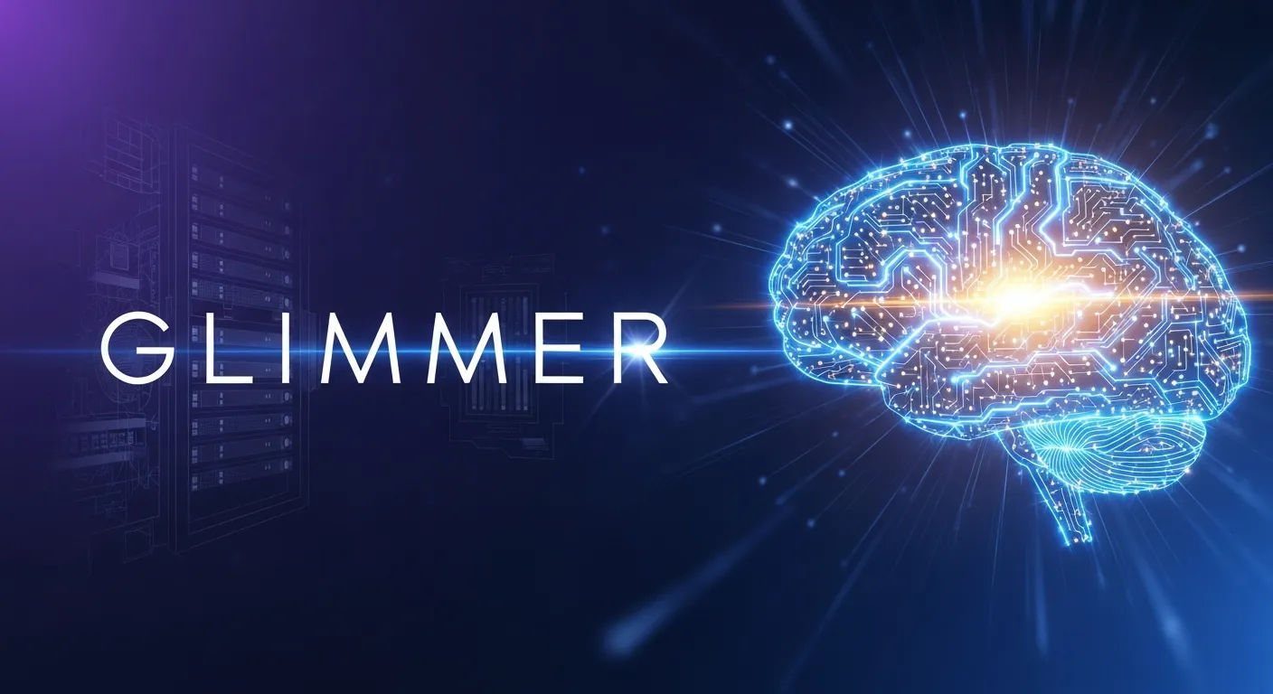 Visualisasi arsitektur jaringan saraf pada Muse Glimmer yang menunjukkan efisiensi pemrosesan data