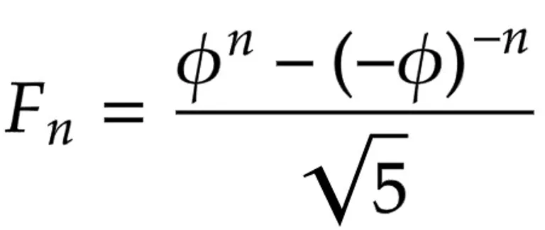 Binet's Formula Shortened Form