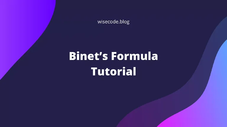 Figure: Binet's Formula - Finding n-th Fibonacci without Using Loop