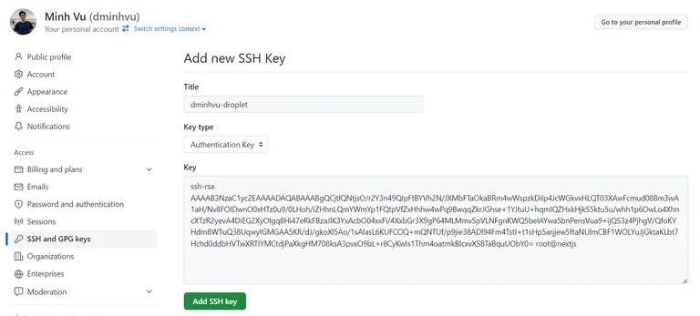 Add SSH Public Key to GitHub