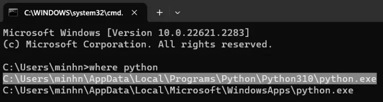 Check Python Location