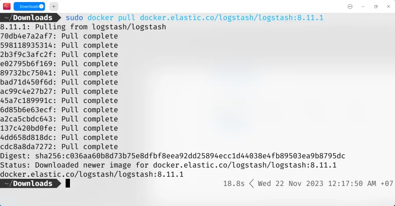 Install Logstash using Docker