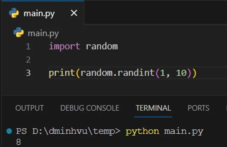 Generate Random Integer Between 1 and 10 in Python