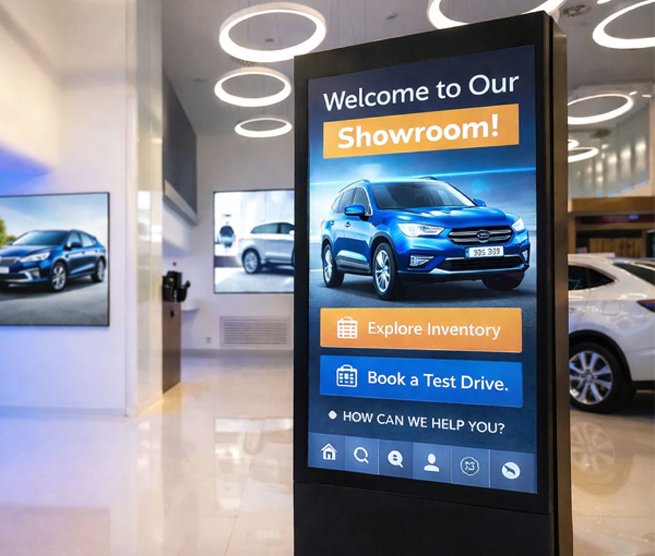 Tüm showroom ve servis alanlarında dijital etkileşim ile iletişimi hızlandırın