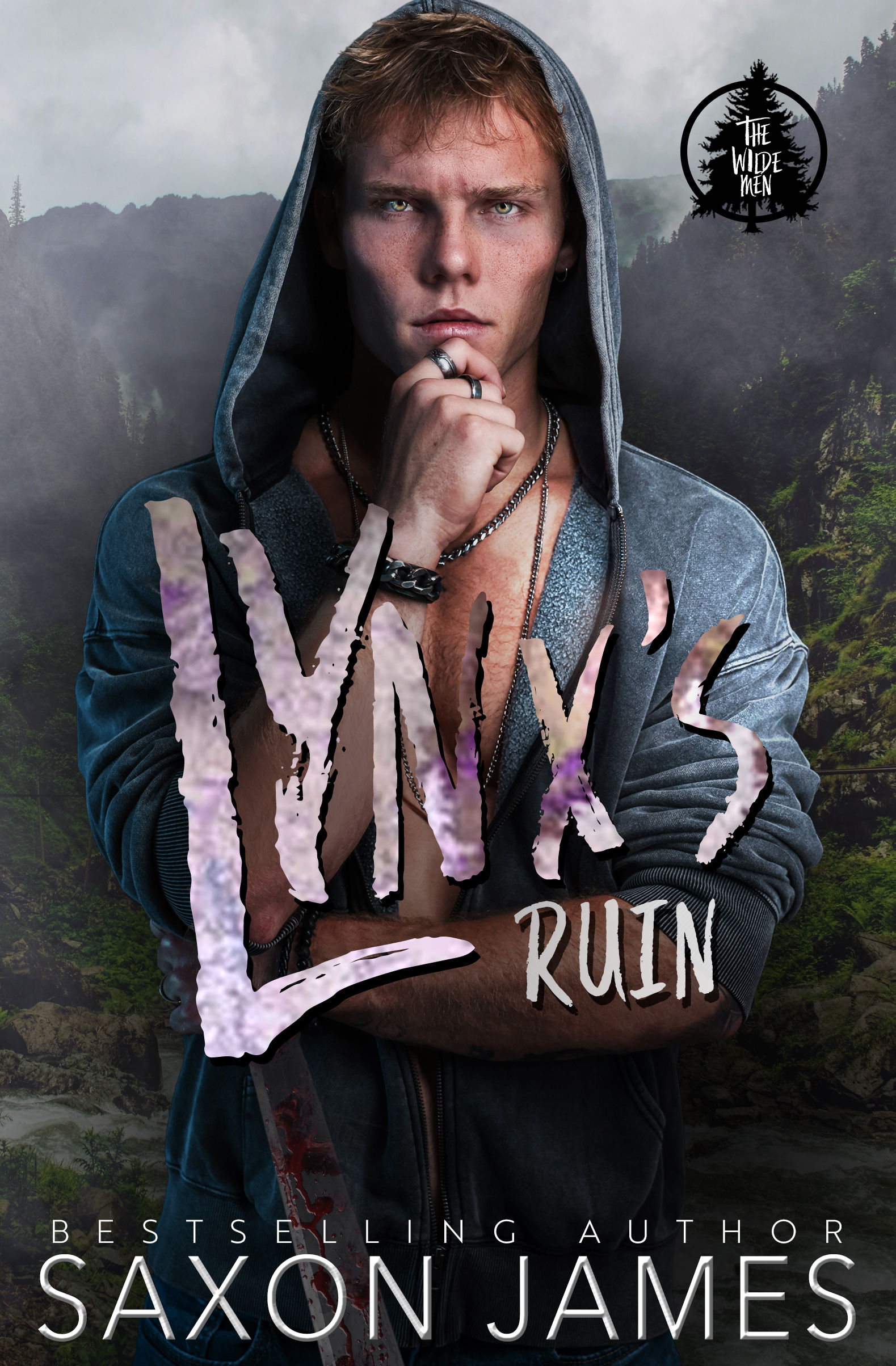 Lynx's Ruin by Saxon James - MM Predator Prey Protector Forced Proximity Small Town Romance book cover