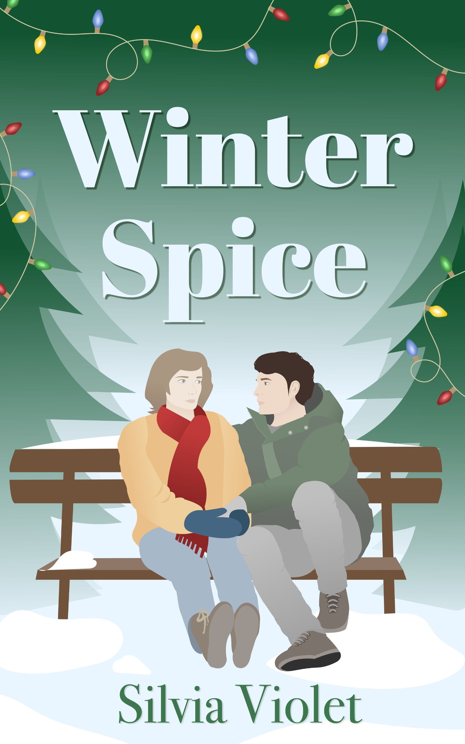 Winter Spice by Silvia Violet - MM Out For You Second Chance Forced Proximity Cozy Christmas Romance book cover