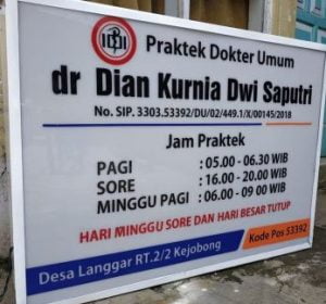 contoh neon box praktek dokter