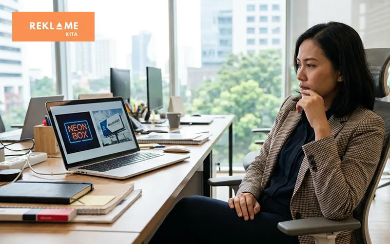 Neon Box Reklame umumnya lebih mahal dalam pembuatan awal, tetapi biaya perawatan lebih rendah daripada LED dalam jangka panjang.