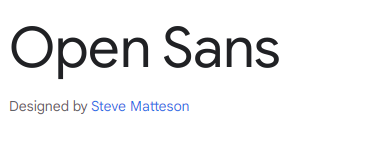 open sans font