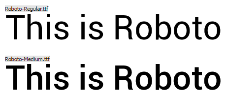 roboto font