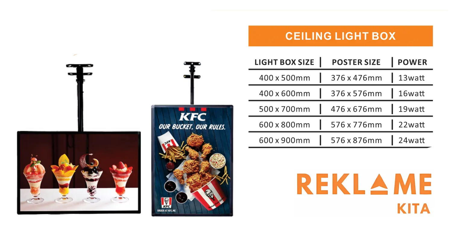 harga ceiling slim light box