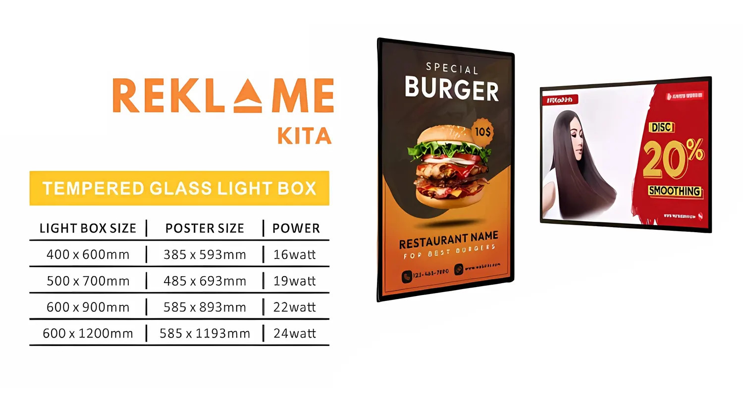 light box tempered glass