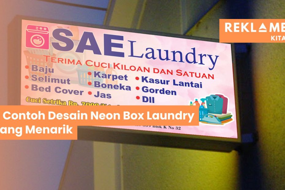 Contoh desain neon box laundry