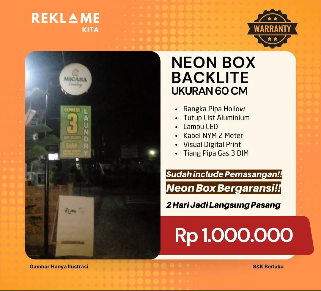 paket neon box bali