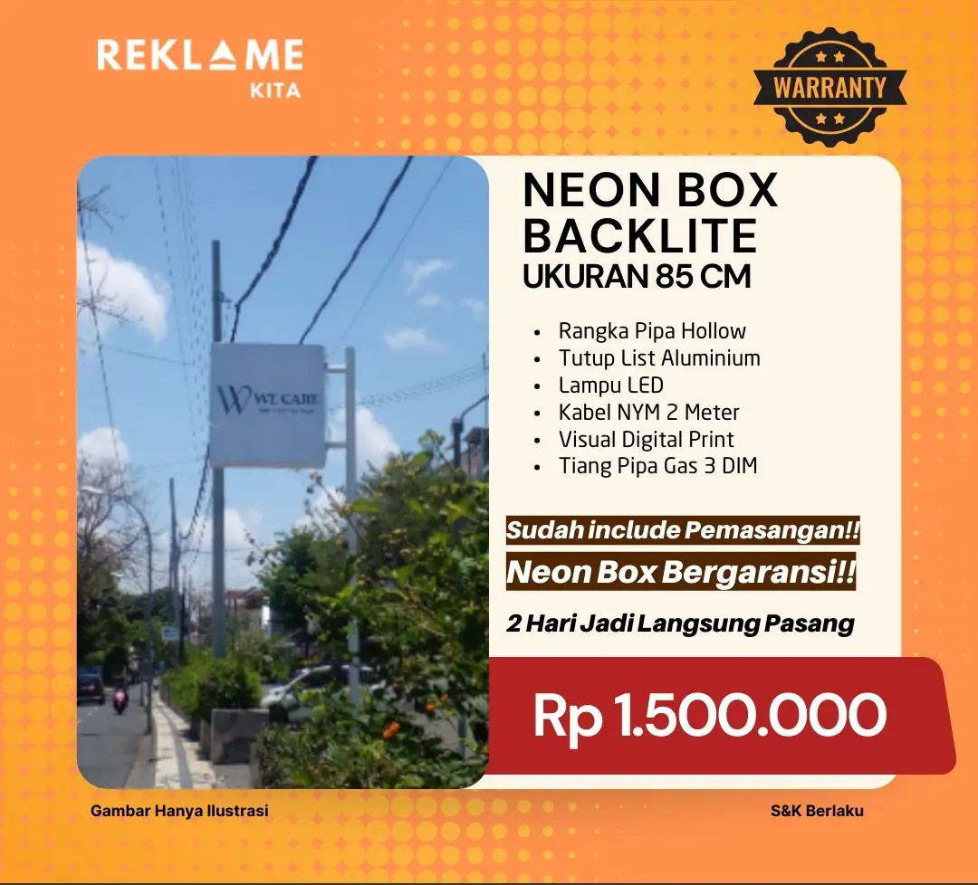 harga neon box di bali