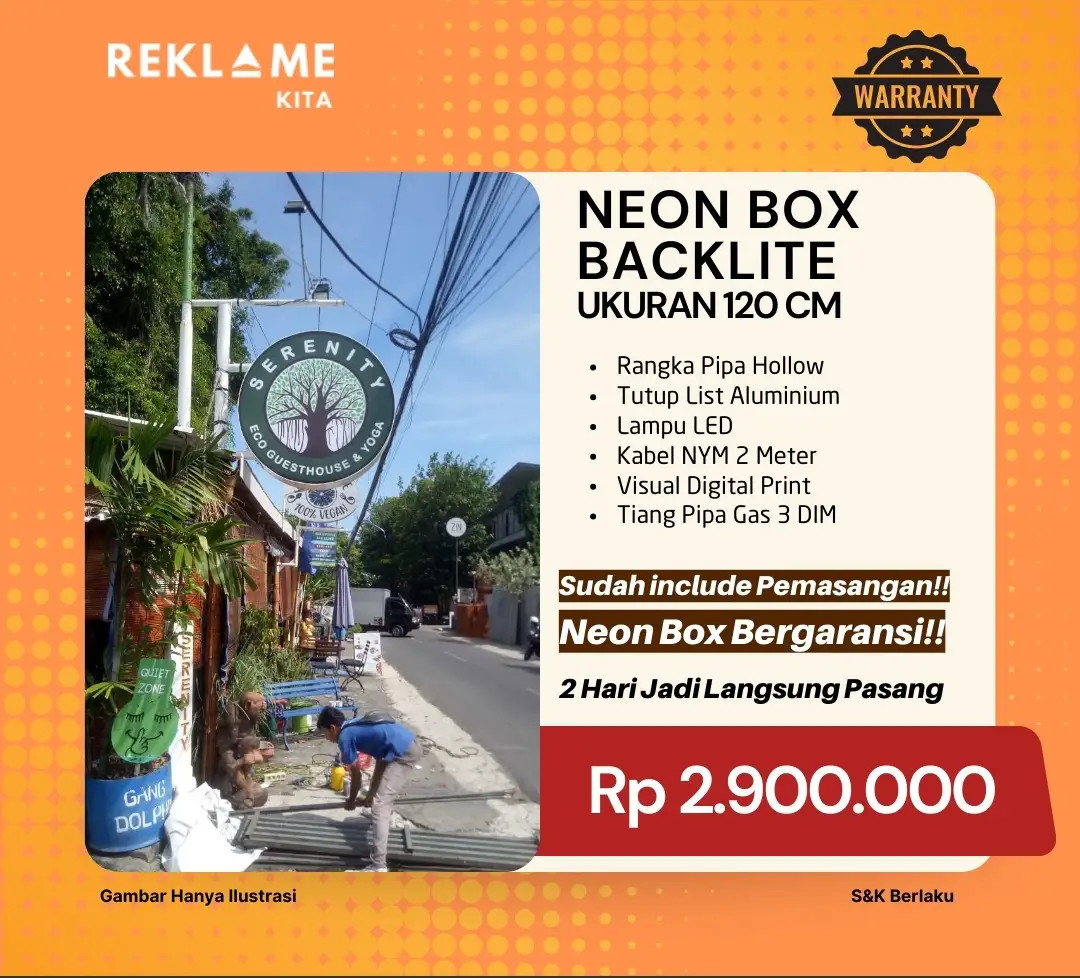 paket neon box denpasar