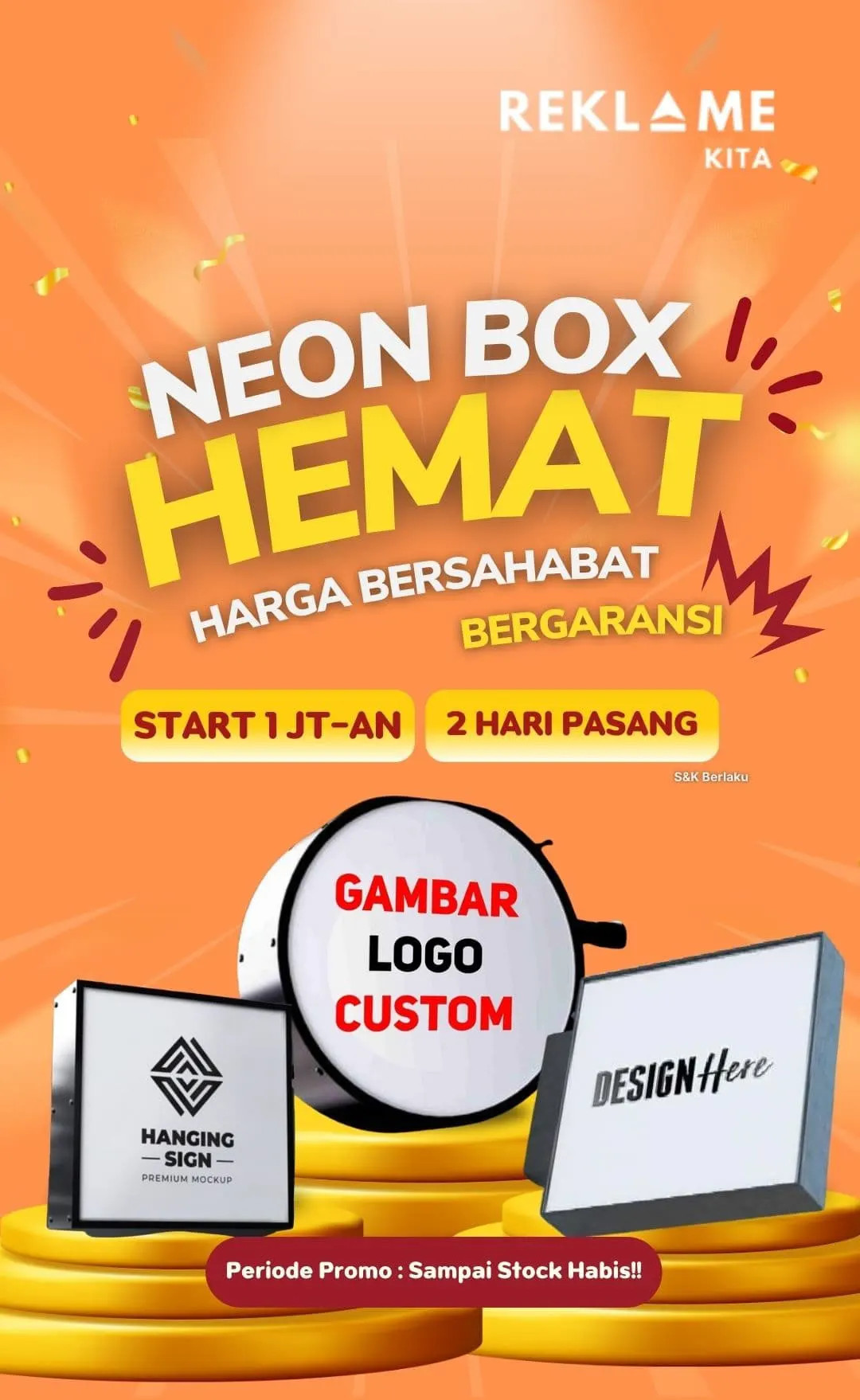 promo paket neon box bali