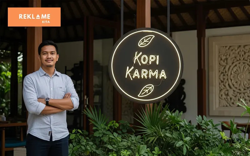 Neon box di Bali membantu bisnis meningkatkan visibilitas, memperkuat branding, dan menarik pelanggan baru melalui promosi visual yang menyala siang dan malam.