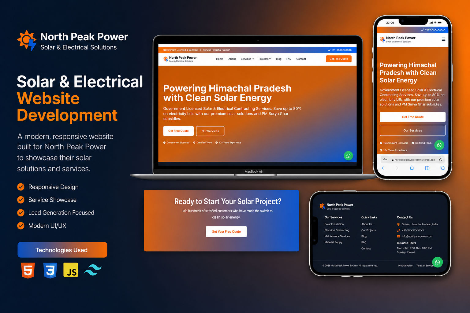 North Peak Power Systems — desktop home