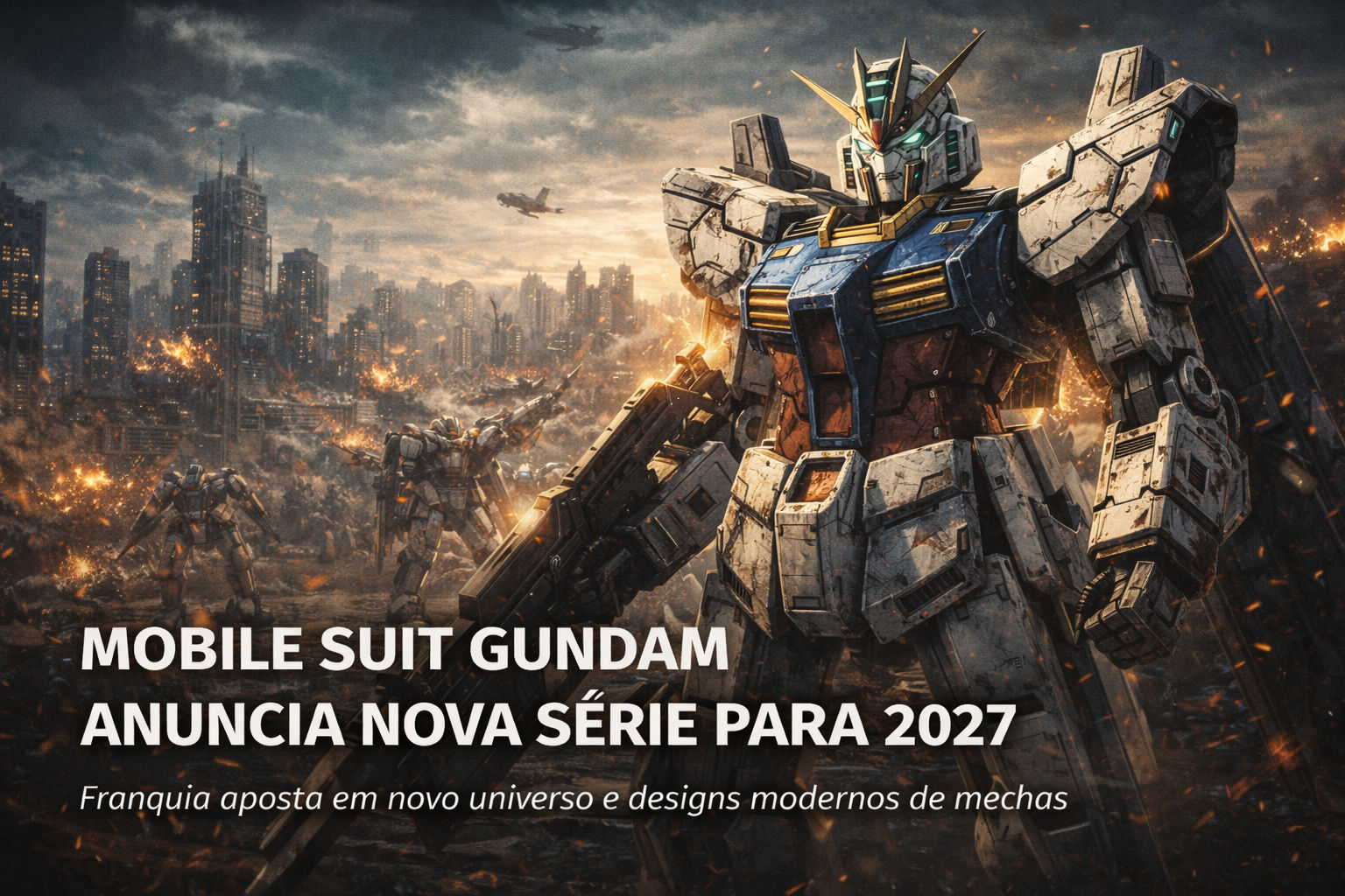 Capa de Mobile Suit Gundam anuncia nova série para 2027