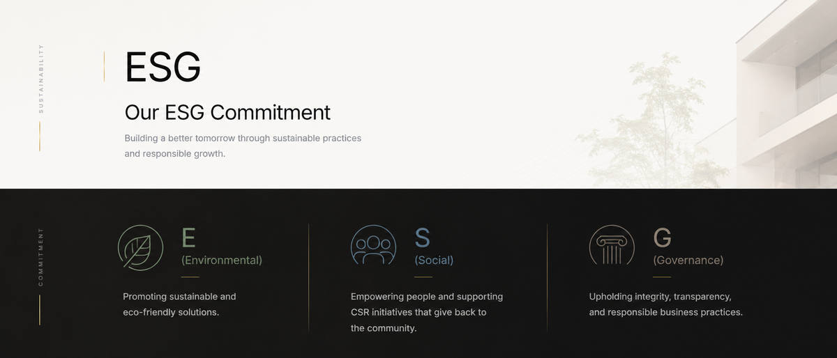 ESG — Our ESG Commitment: Environmental, Social, and Governance