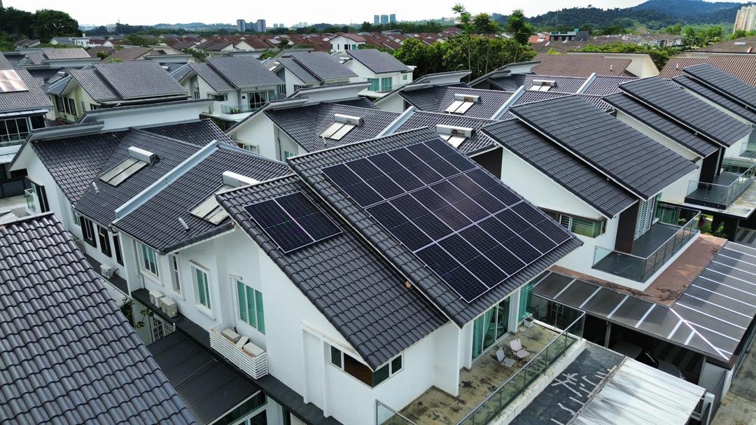 Residential rooftop solar panel system in Equine Park, Selangor, installed by Inhome Solar